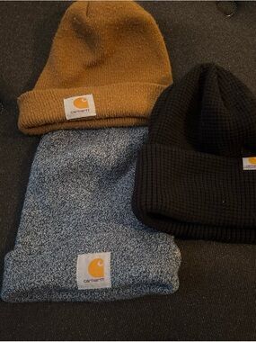 Carhartt Knit Beanie Set - Brown, Black, Heather Gray